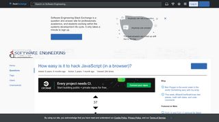 
                            11. security - How easy is it to hack JavaScript (in a browser ...