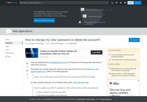 
                            7. security - How to change my Uber password or delete the account ...