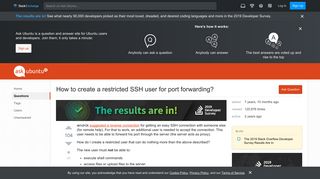 
                            8. security - How to create a restricted SSH user for port forwarding ...