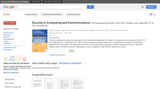 
                            5. Security in Computing and Communications: 5th International ...