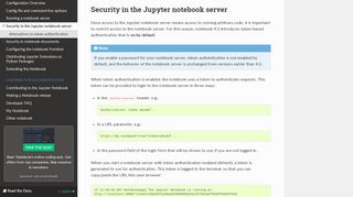 
                            3. Security in the Jupyter notebook server — Jupyter Notebook 5.7.4 ...