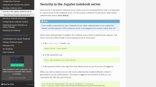 
                            11. Security in the Jupyter notebook server — Jupyter Notebook 5.7.4 ...