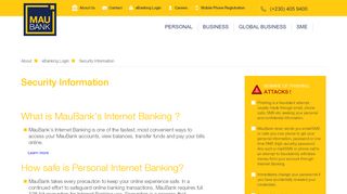 
                            11. Security Information – MauBank Mauritius