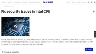 
                            7. Security Issue in Intel CPU - Samsung