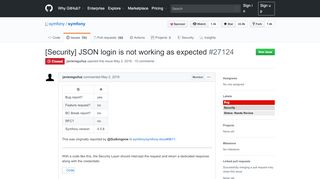 
                            12. [Security] JSON login is not working as expected · Issue #27124 ...