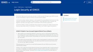 
                            5. Security & Login at 1&1 IONOS - 1&1 IONOS Help