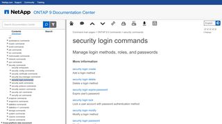 
                            6. security login commands - NetApp
