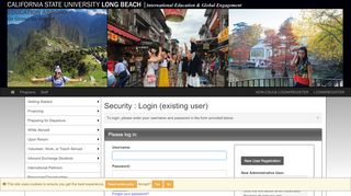 
                            6. Security > Login (existing user) > Center for International Education