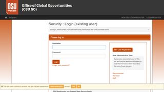 
                            13. Security > Login (existing user) > Office of Global Opportunities (OSU ...