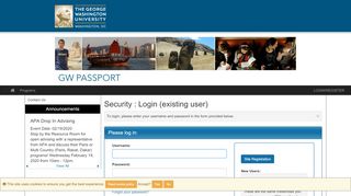 
                            13. Security > Login (existing user) > Passport - GW Passport