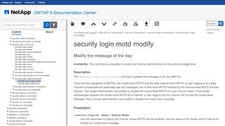 
                            6. security login motd modify - NetApp