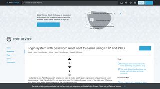 
                            2. security - Login system with password reset sent to e-mail using ...