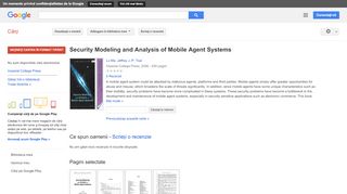 
                            4. Security Modeling and Analysis of Mobile Agent Systems