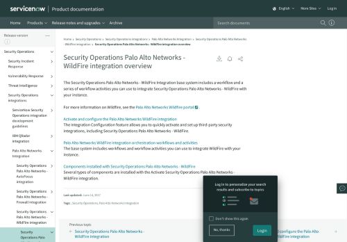 
                            6. Security Operations Palo Alto Networks - WildFire integration overview
