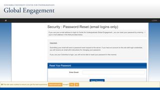 
                            11. Security > Password Reset (email logins only) > Office of Global ...