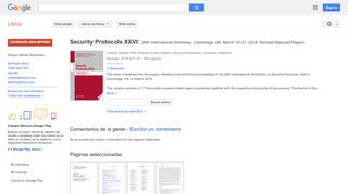 
                            6. Security Protocols XXVI: 26th International Workshop, Cambridge, ... - Resultado de Google Books