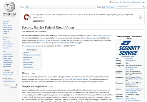 
                            12. Security Service Federal Credit Union - Wikipedia