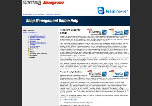 
                            8. Security - Shop Management Help Center
