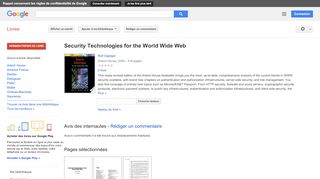 
                            8. Security Technologies for the World Wide Web