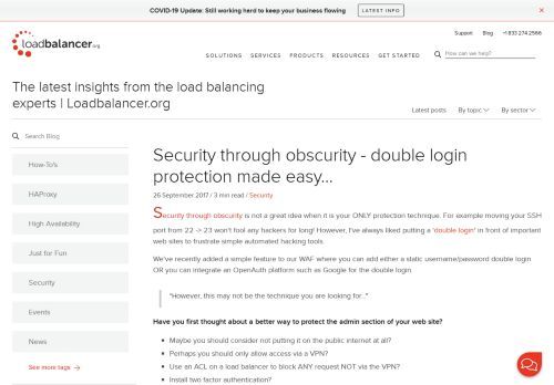 
                            5. Security through obscurity - double login protection made easy...