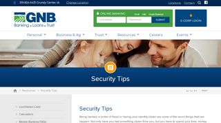 
                            5. Security Tips | Online Security | GNB Bank