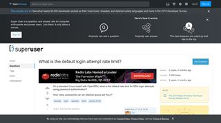 
                            3. security - What is the default login attempt rate limit? - Super User