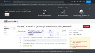 
                            5. security - Why won't automatic login through ssh with ...
