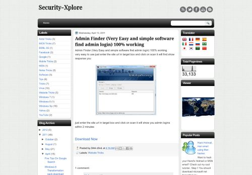 
                            10. Security-Xplore: Admin Finder (Very Easy and simple software find ...