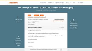 
                            11. SECURVITA Krankenkasse direkt online kündigen - Aboalarm