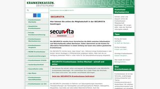 
                            8. SECURVITA - Krankenkassen-Wechselservice - Krankenkassen.de