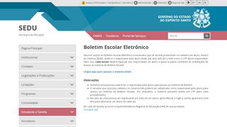 
                            6. SEDU - Boletim Escolar Eletrônico
