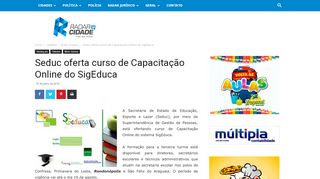 
                            12. Seduc oferta curso de Capacitação Online do SigEduca | Radar da ...