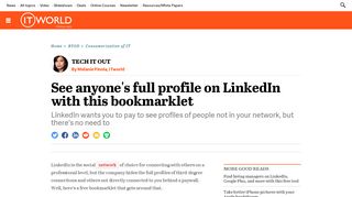 
                            12. See anyone's full profile on LinkedIn with this bookmarklet | ITworld