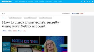 
                            9. See if someone is using your Netflix account - Mashable
