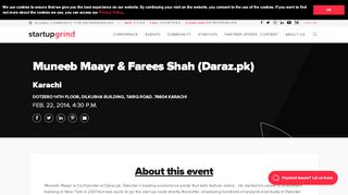 
                            13. See Muneeb Maayr & Farees Shah (Daraz.pk) at Startup Grind Karachi