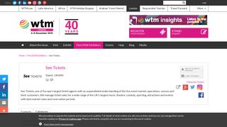 
                            9. See Tickets - Find 2018 Exhibitors - WTM London