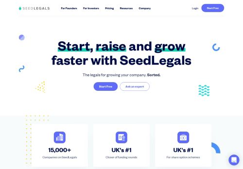 
                            5. SeedLegals - Startups Made Easy