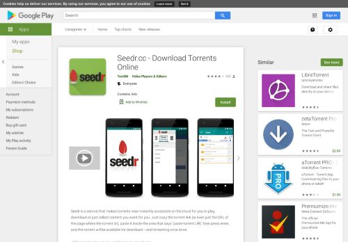 
                            2. Seedr.cc - Download Torrents Online - Apps on Google Play