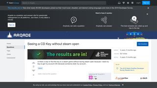 
                            3. Seeing a CD Key without steam open - Arqade