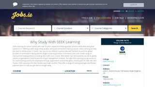 
                            10. SEEK Learning profile – Training in Ireland, Education courses – Jobs.ie