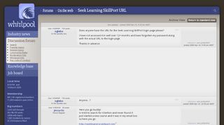 
                            11. Seek Learning SkillPort URL - On the web - Whirlpool Forums