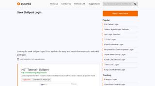 
                            12. Seek Skillport Login