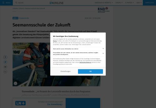 
                            13. Seemannsschule der Zukunft - Lübecker Nachrichten