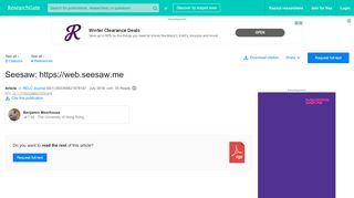 
                            9. Seesaw: https://web.seesaw.me | Request PDF - ResearchGate