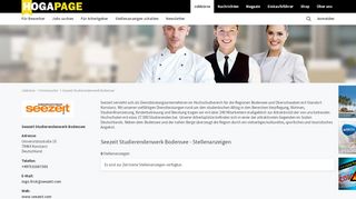 
                            11. Seezeit Studierendenwerk Bodensee - Jobs | Jobbörse - Hogapage