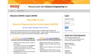 
                            4. sefos - Science & Engineering Fair Online System