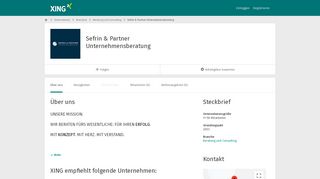 
                            9. Sefrin & Partner Unternehmensberatung als Arbeitgeber | XING ...