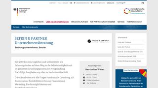 
                            8. Sefrin & Partner Unternehmensberatung - Partner: Gründerwoche ...