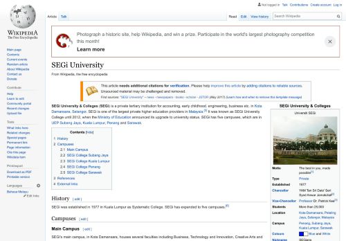 
                            9. SEGi University - Wikipedia