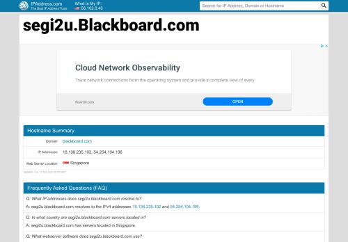 
                            11. segi2u.blackboard.com - Blackboard Segi2U | IPAddress.com